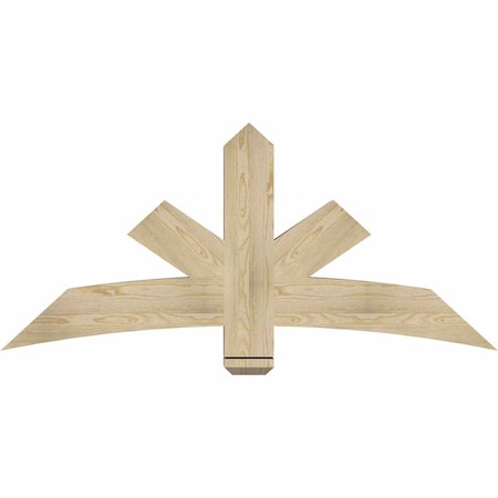 Ekena Millwork Alberta Rough Sawn Timber Gable Bracket, Douglas Fir, 60"W x 27"H x 6"D x 6"F, 11/12 Pitch GBW060X27X0606ALB00RDF